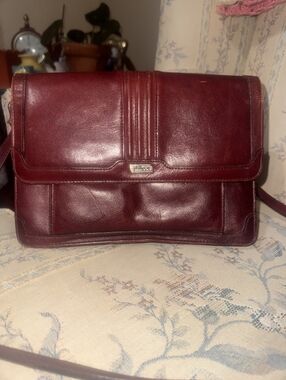 Philliphe Burgundy Leather Crossbody Bag